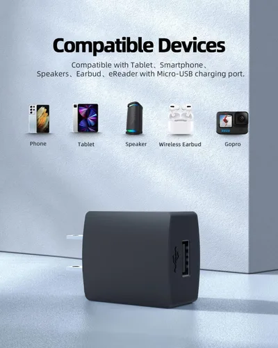 Vista 5 de Superer Cargador micro USB compatible con Bose SoundLink Micro, Mini II y Color I II, altavoces giratorios, cable de carga rápida de repuesto