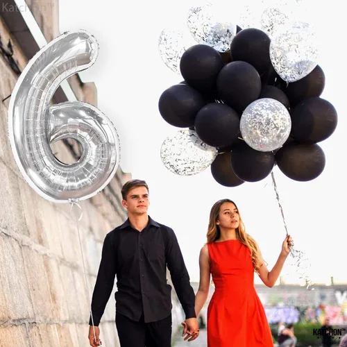 Vista 867 de KatchOn Globo negro del número 1 de 40 pulgadas, globo de feliz cumpleaños Large Mylar Number One Balloon for 1st Birthday Decorations, Foil