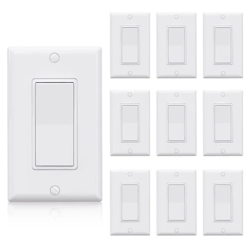 Vista 13 de ELEGRP Interruptor de Luz Decorativo de 3 Vías, 15 Amperios, 120-277 Voltios, Reemplazo de Interruptor de Pared con Paleta Basculante de CA