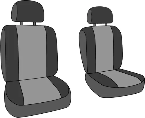 Vista 2 de CalTrend O.E. - Fundas de asiento de terciopelo para Nissan Cube 2012-2014, carbón de leña, inserto y moldura clásica