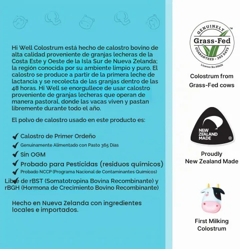 Vista 7 de Hi Well Premium Calostrum1500 120 tabletas (1)