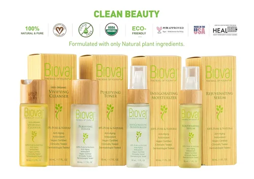 Vista 7 de BIOVAJ Hidratante antienvejecimiento, hidratante facial natural, cuidado de la piel vegano, base de maquillaje, cuidado de la piel natural, súper