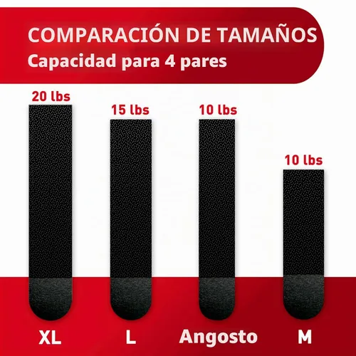 Vista 4 de Command PH206BLK-14NA Tiras colgantes de imagen, trabajo pesado, grande, negro, tiene 16 lbs, 14 pares