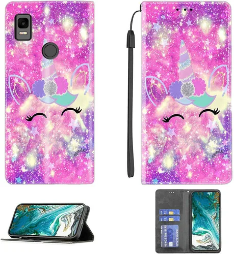 Vista 458 de jioeuinly ATT Motivate 2 - Funda compatible con ATT Motivate 2, funda con soporte abatible y cierre magnético DJS