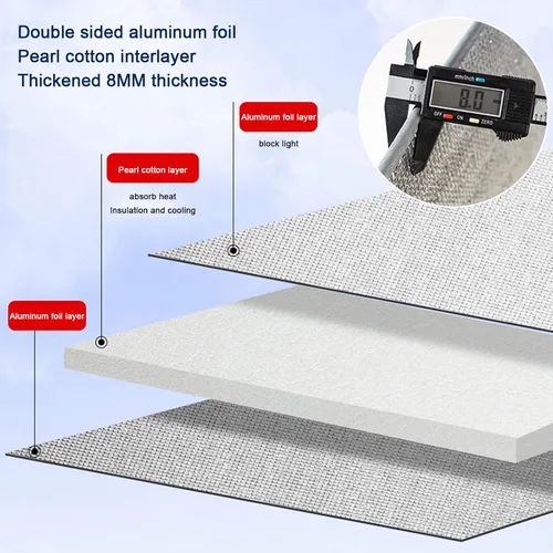 Vista 7 de Película de vidrio opaca total para habitación, protector de aislamiento térmico de papel de aluminio, control de calor, tinte anti UV, película