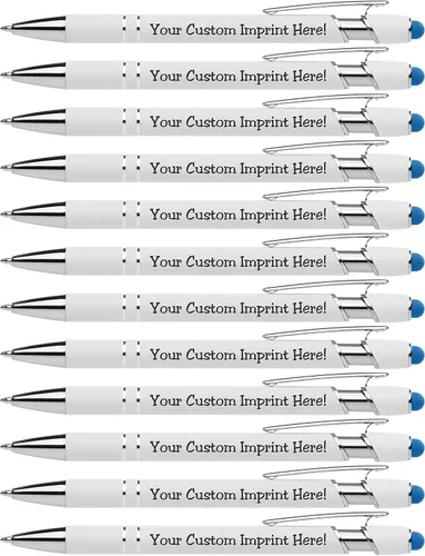 Vista 7 de ExpressDesigns™ - Bolígrafos personalizados de alta calidad con lápiz óptico Blanco hermoso Bolígrafos personalizados con nombre impreso