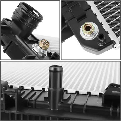 Vista 4 de DNA Motoring OEM-RA-13254 Radiador de núcleo de aluminio de 1 fila compatible con 07-09 Sprinter 2500 3500,26-11/16 pulgadas de ancho x 15-11/16