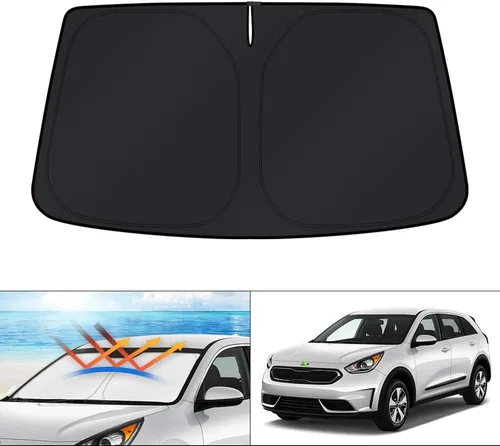 Vista 84 de KUST Parasol para parabrisas para BMW X1 F48 2016, 2017, 2018, 2019, 2020, 2021, 2022, accesorios de ajuste personalizado, parasol plegable