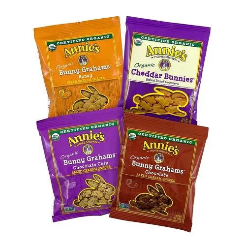 Vista 131 de Annie's Organic Chocolate Bunny Graham Snacks, 7.5 onzas