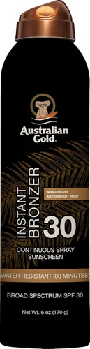 Vista 9 de Australian Gold - Protector solar en aerosol continuo con bronceador instantáneo SPF 15, brillo inmediato y secado rápido, amplio espectro