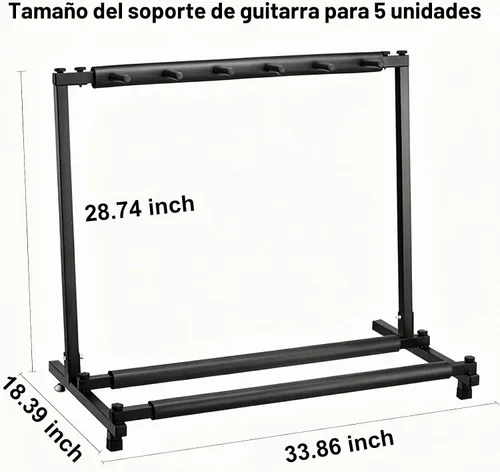 Vista 3 de 5 soportes para guitarra con diseño plegable, soporte de guitarra