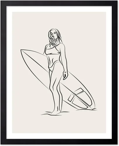 Vista 12 de Poster Master Swan Floaty Poster - Retro Woman Print - Pool Art - Swimming Illustration - Line Sketch - Abstract Design - Chic Boho Decor - Great