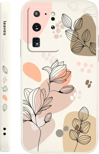 Vista 9 de LEECG para Samsung Galaxy S20 Funda, Diseño Creativo Lateral con Forro de Microfibra de Silicona Suave con Patrón de Flores para Cubierta de negro
