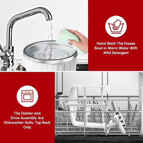 Vista 6 de KitchenAid - Accesorio para máquina de helados para batidora de pie Cuenco de helado de 2 cuartos de galón, se adapta a modelos KitchenAid de 4.5