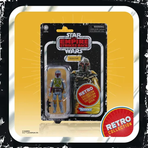 Vista 2 de Star Wars Retro Collection - Figura de acción Boba Fett de 3.75 pulgadas, escala The Empire Strikes Back, juguetes para niños a partir de 4 años