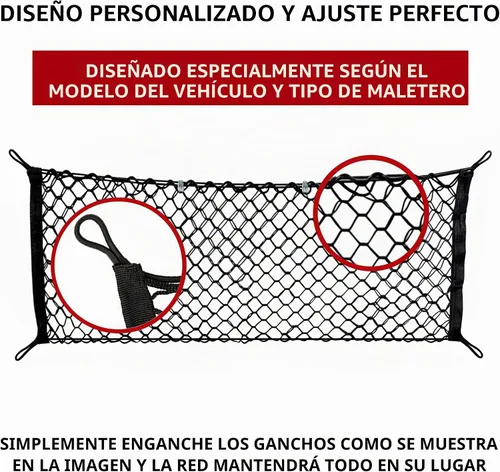 Vista 3 de Red de carga de malla para maletero estilo sobre para Ford Fusion 2017 - 2020 - Accesorios de automóvil - Organizadores de maletero y almacenamiento