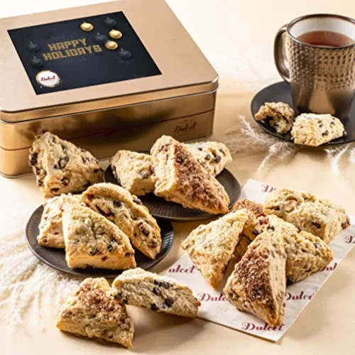 Vista 12 de Dulcet Gift Baskets Artesano Scone - Lata de regalo para el día del padre, pasteles gourmet para papá, abuelo, novio o compañero de trabajo.