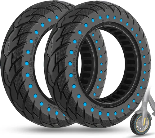 Vista 11 de Neumático Sólido para Scooter Eléctrico de 10 x 2.5 Pulgadas 60/70-6.5 Compatible con Ninebot Max G30P G30LP~Gotrax G5 G6~Hiboy Max 3~Hover 1
