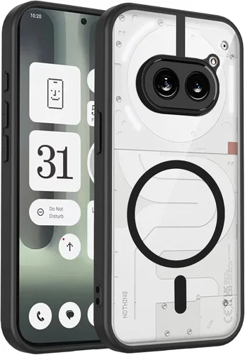 Vista 41 de Funda magnética transparente compatible con Xiaomi 17T, color negro 2 en 1 PC + TPU cubierta de teléfono a prueba de golpes, carcasa protectora