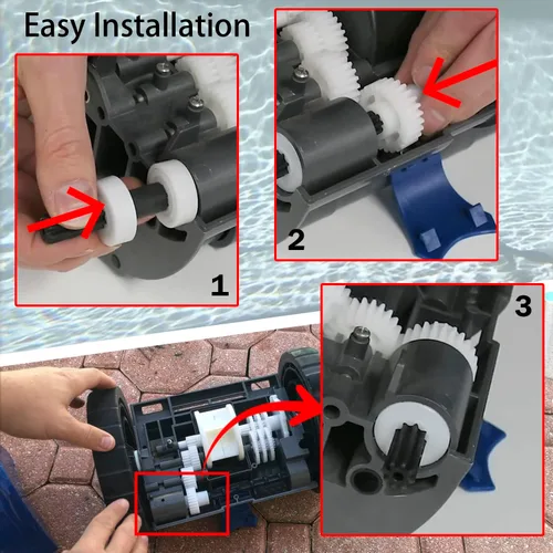 Vista 3 de 360290 Kit de accionamiento derecho con manual de instrucciones (idioma español no garantizado), limpiador automático de piscinas, kit