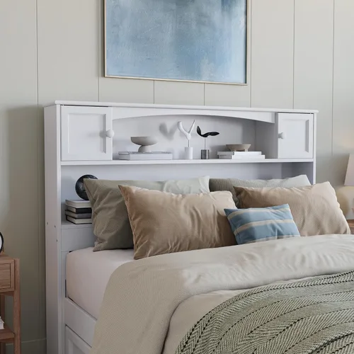 Vista 11 de Atlantic Furniture AR285839 Newport - Cabecero para libros, color gris