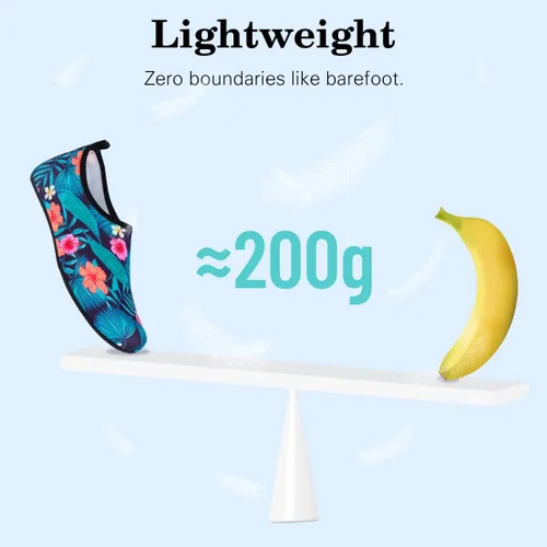 Vista 4 de Calcetines acuáticos, zapatos de agua para playa, calcetines de yoga descalzos de secado rápido para surf, piscina, natación, zapatos para mujeres