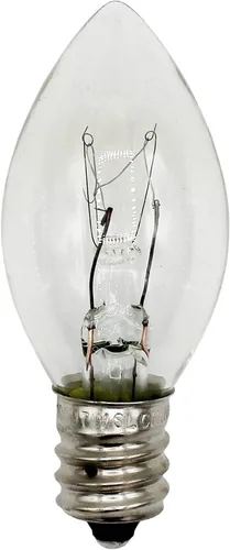 Vista 6 de Creative Hobbies Cable de lámpara de repuesto de una sola luz para casa de pueblo de Navidad, incluye bombilla incandescente transparente
