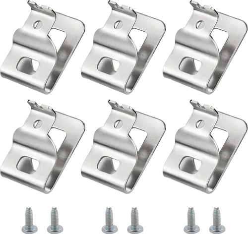 Vista 9 de Juego de 2 clips para cinturón Dewalt 304 de acero inoxidable para herramientas de taladro Dewalt, clips Dewalt, con tornillos para Dewalt N268241