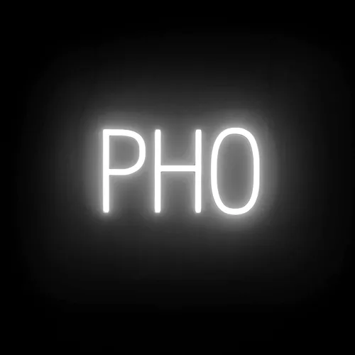 Vista 23 de SpellBrite Señal de PHO para restaurantes Señalización LED azul para restaurantes con LED de neón para empresas 13.2 x 6.3 pulgadas