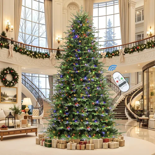 Vista 12 de SHareconn 4ft Prelit Artificial Aspen Christmas Tree with Remote Control 17 Modes & 330 Warm White & Multicolor Lights, 1869 PE & PVC Tips Full Xmas