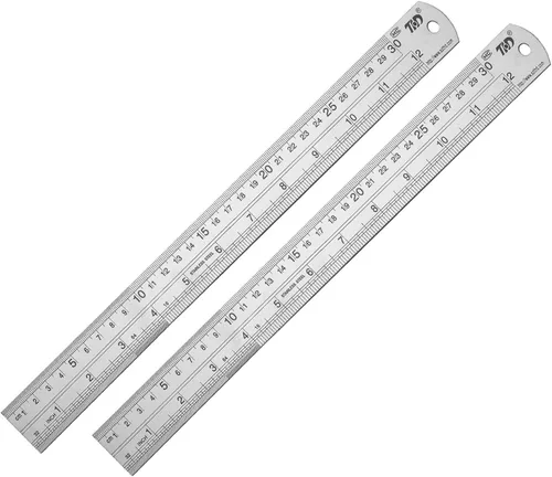 Vista 9 de ZZTX Regla de metal de 12 pulgadas, acero inoxidable, paquete de 1