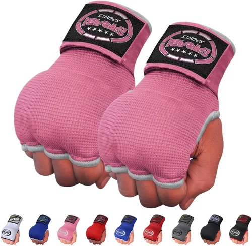 Vista 12 de Farabi - Guantes de boxeo híbridos para niños con protectores de manos, para boxeo, guantes de boxeo de punzonamiento Todo negro
