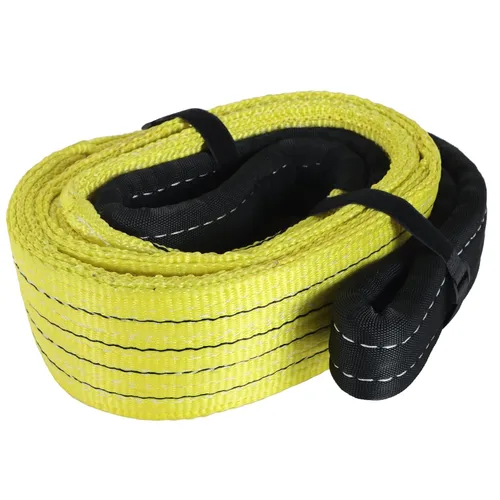 Vista 9 de Correas de elevación de eslinga, 2" x 4' 2-capas Correas de elevación planas resistentes de nylon con ojo plano para eslinga de elevación, Correa