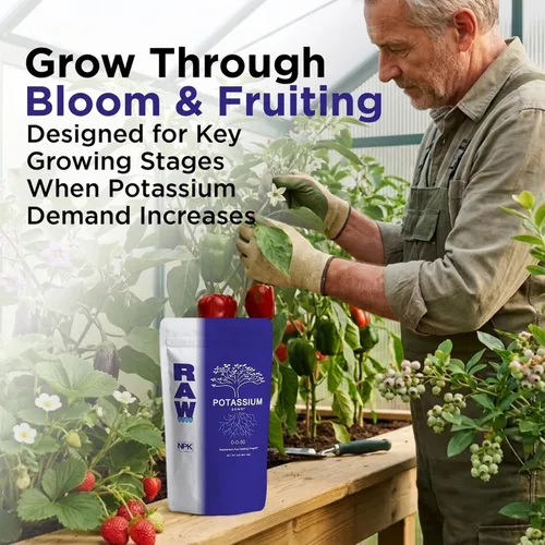 Vista 2 de RAW Fertilizante de potasio - Soluble en agua de alto potasio para plantas, 2 lb