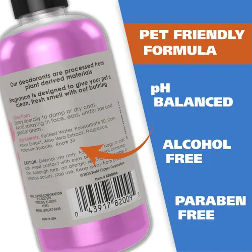 Vista 3 de Wahl USA Desodorante en Spray para Mascotas con Aroma a Aciano para Todos los Perros y Gatos – Olor Fresco y Limpio Refresca y Desodoriza – 8 oz