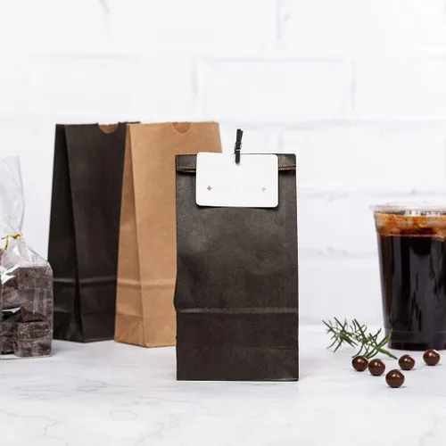 Vista 6 de Restaurantware Bag Tek - Bolsas de papel de 2 libras, 100 bolsas de almuerzo desechables, pequeñas para almuerzos, sándwiches y aperitivos, bolsas