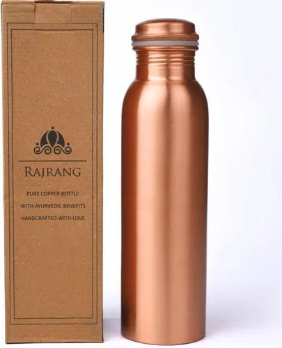 Vista 7 de RAJRANG Botella de agua de cobre martillado de 34 oz Ayurveda Health Vessel a prueba de fugas, diseño jarra para deporte, fitness, yoga, 33.8 fl oz