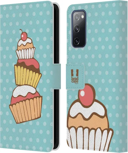 Vista 111 de Head Case Designs Assortment Cupcakes Happiness Leather Wallet Case Compatible with Samsung Galaxy A07 4G Surtido