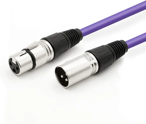 Vista 8 de Cable de altavoz XLR macho a XLR hembra, cable de conexión de micrófono de audio profesional, cable de micrófono blindado y equilibrado para uso más