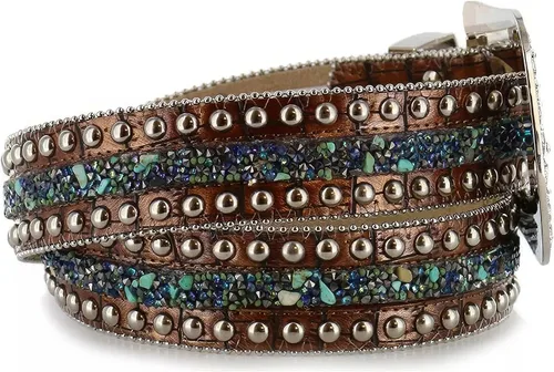 Vista 2 de Angel Ranch Cinturón de moda marrón para mujer de 1 12