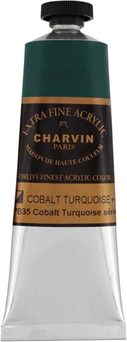 Vista 9 de Charvin Pintura acrílica profesional extrafina – verde absenta, tubo de 2.1 fl oz, pigmentos de triple fresado, resistente a la luz, pinturas