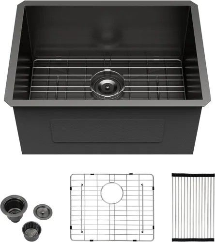 Vista 12 de Kichae Fregadero de Barra Bajo Montaje - Fregadero de Barra de Preparación de 12 x 15 Pulgadas de Acero Inoxidable Calibre 16 Fregadero de Cocina