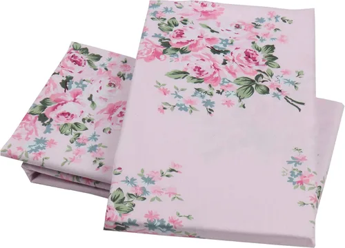 Vista 5 de Paquete de 2 fundas de almohada florales rosas tamaño estándar, 100% algodón de 600 hilos, 20 x 30 pulgadas
