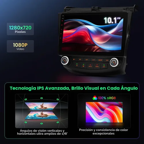 Vista 7 de XTRONS Estéreo de coche Android 14 de 10.1 "para Honda Accord 7th 2003-2007
