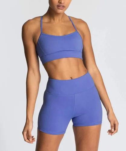 Vista 3 de IWEMEK Conjuntos de entrenamiento para mujer 2 piezas trajes de yoga leggings de cintura alta pantalones cortos y brasier deportivo ropa de gimnasio