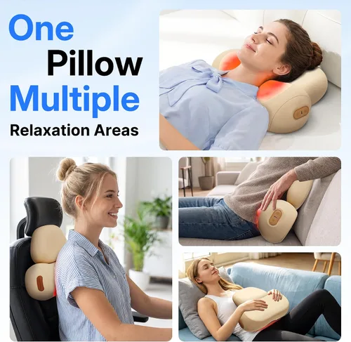 Vista 7 de Almohada masajeadora de cuello Shiatsu con masaje, calor y tracción Avena