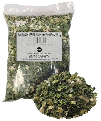 Vista 8 de Naturejam Cebollas verdes picadas secas y lavadas, bolsa a granel de 4 onzas, solo 1 ingrediente, cebolletas 100% deshidratadas