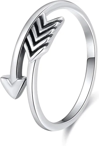 Vista 12 de CANDYFANCY Anillo de nudo celta de plata de ley 925 abierto para el dedo medio nudillo para mujer, tamaño ajustable 4-7
