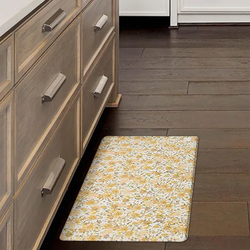 Vista 12 de Lucky Brand Tapete de bienestar impreso – Tapete de cocina acolchado cómodo – Fácil de limpiar – Antifatiga y antideslizante – 0.472 in Seda Floral