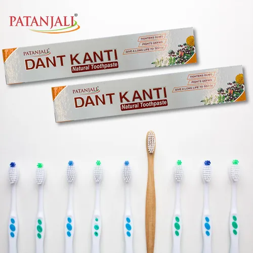 Vista 5 de Patanjali Dant Kanti Pasta de dientes natural 100gm (paquete de 10)